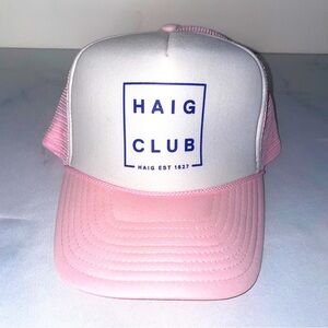 5/$25 Haig Club Pink White Blue Unisex Mesh Trucker Cap